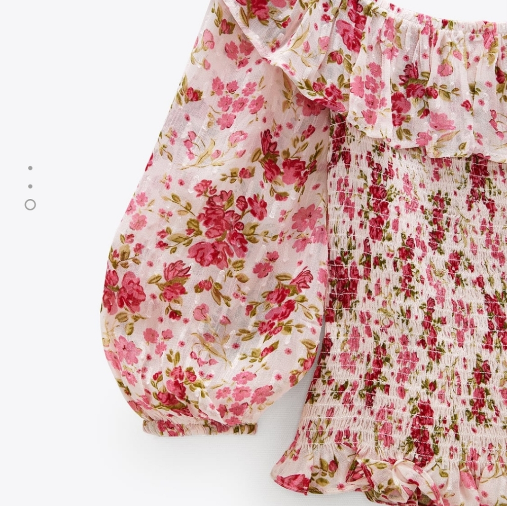 Zara printed flower top - Picture 4 of 4